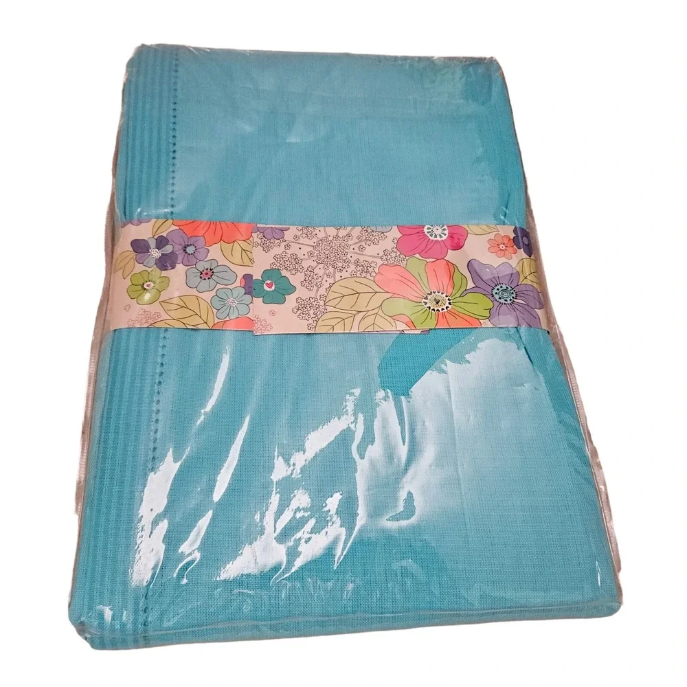 Cynthia Rowley‎ Tablecloth and Napkins Set 60 x 90 Oblong Blue Turquoise New